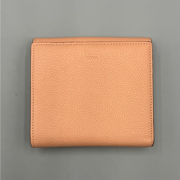 Fendi Peekaboo Leather Pink Bifold Wallet - Picture 3 of 16